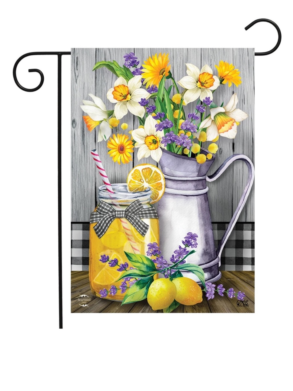 Erin’s Garden Lavender & Lemonade Garden Flag All Weather 12.5”X18” NEW
